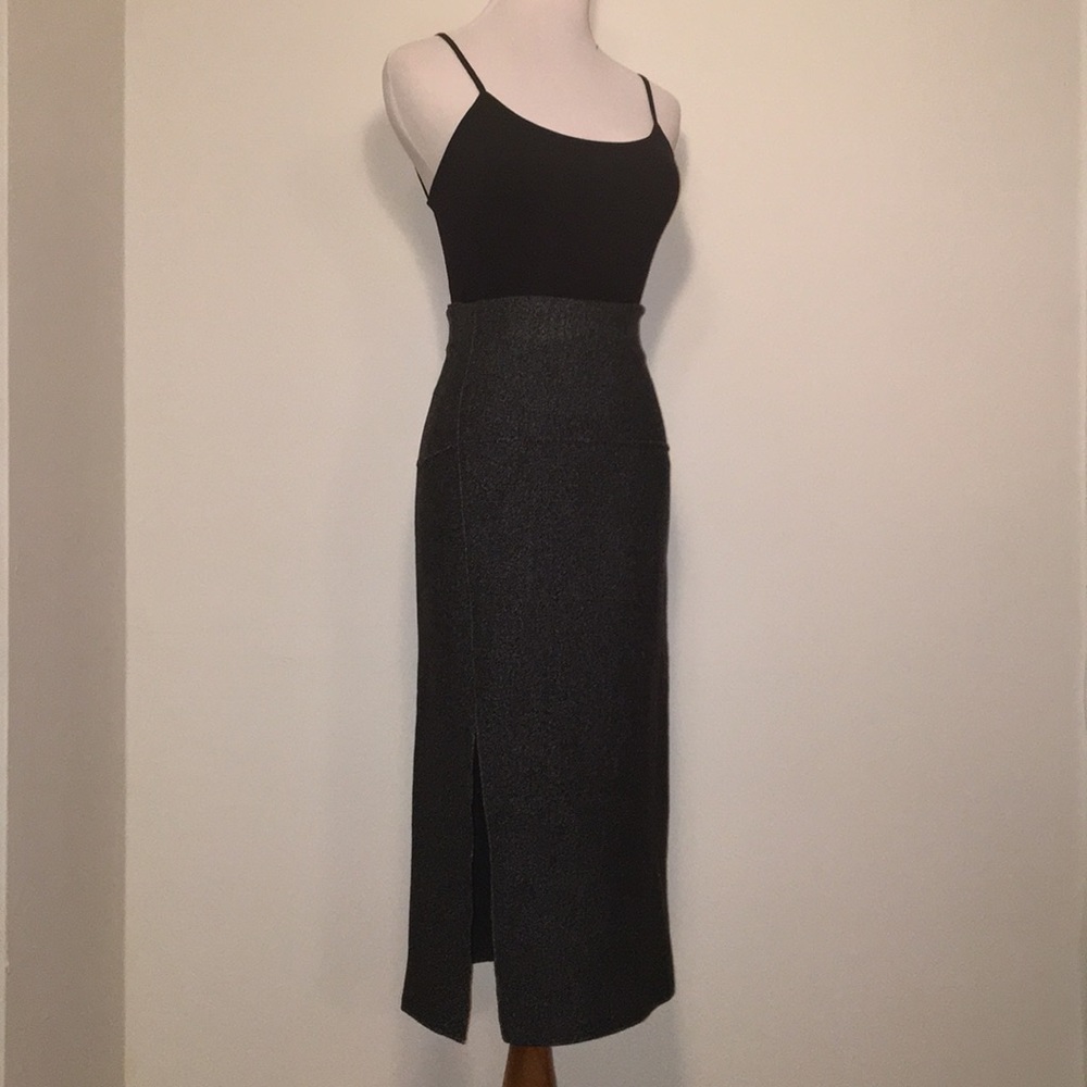 Zara Knit Midi Skirt with Long Slit - Size S